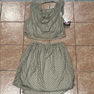 R&M Richards Lace Two-Piece Set